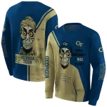 georgia tech yellow jackets achmed skull gold hoodie best selling