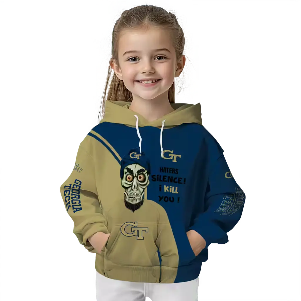 georgia tech yellow jackets achmed skull gold hoodie top rated georgia tech yellow jackets achmed skull gold hoodie top rated