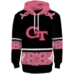 georgia tech yellow jackets awareness ribbon black pink hoodie best selling