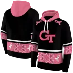 georgia tech yellow jackets awareness ribbon black pink hoodie best selling