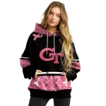 georgia tech yellow jackets awareness ribbon black pink hoodie best selling