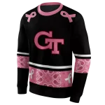 georgia tech yellow jackets awareness ribbon black pink hoodie best selling