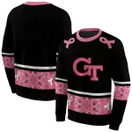 georgia tech yellow jackets awareness ribbon black pink hoodie best selling