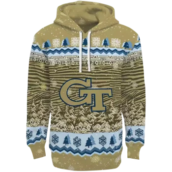 georgia tech yellow jackets christmas trees gold hoodie best selling