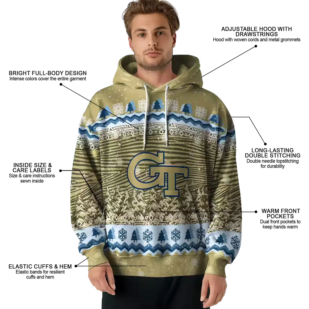 georgia tech yellow jackets christmas trees gold hoodie latest model georgia tech yellow jackets christmas trees gold hoodie latest model
