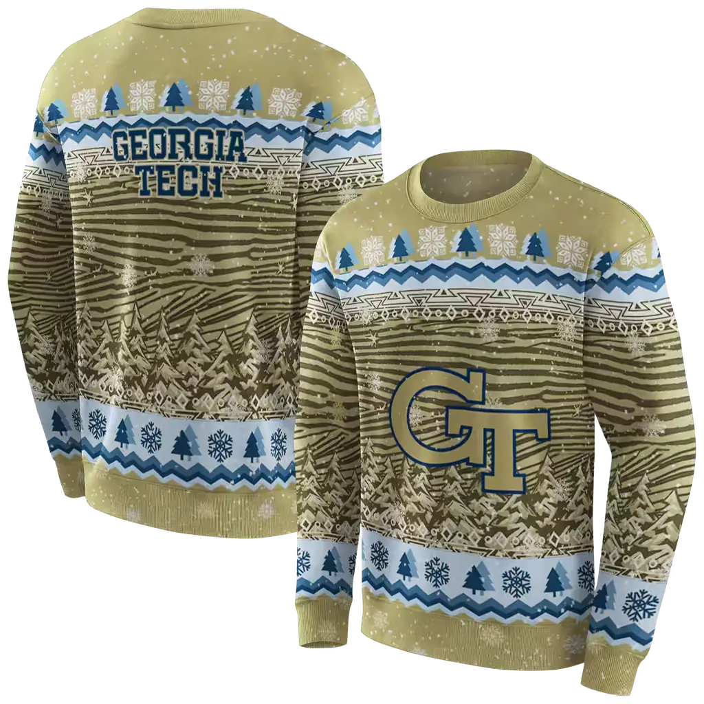 georgia tech yellow jackets christmas trees gold hoodie premium grade georgia tech yellow jackets christmas trees gold hoodie premium grade