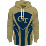georgia tech yellow jackets concentric lines gold black hoodie best selling