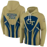 georgia tech yellow jackets concentric lines gold black hoodie best selling