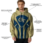 georgia tech yellow jackets concentric lines gold black hoodie best selling