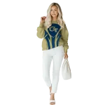 georgia tech yellow jackets concentric lines gold black hoodie best selling