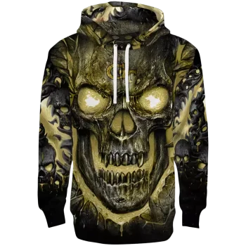 georgia tech yellow jackets demonic skull gold black hoodie best selling