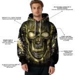 georgia tech yellow jackets demonic skull gold black hoodie best selling