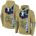 georgia tech yellow jackets football heartbeat gold hoodie best selling