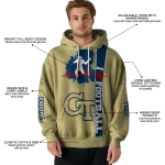 georgia tech yellow jackets football heartbeat gold hoodie best selling