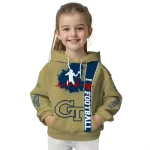 georgia tech yellow jackets football heartbeat gold hoodie best selling