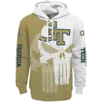 georgia tech yellow jackets graphic punisher gold white hoodie best selling