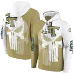 georgia tech yellow jackets graphic punisher gold white hoodie best selling