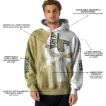 georgia tech yellow jackets graphic punisher gold white hoodie best selling