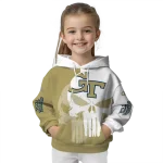 georgia tech yellow jackets graphic punisher gold white hoodie best selling