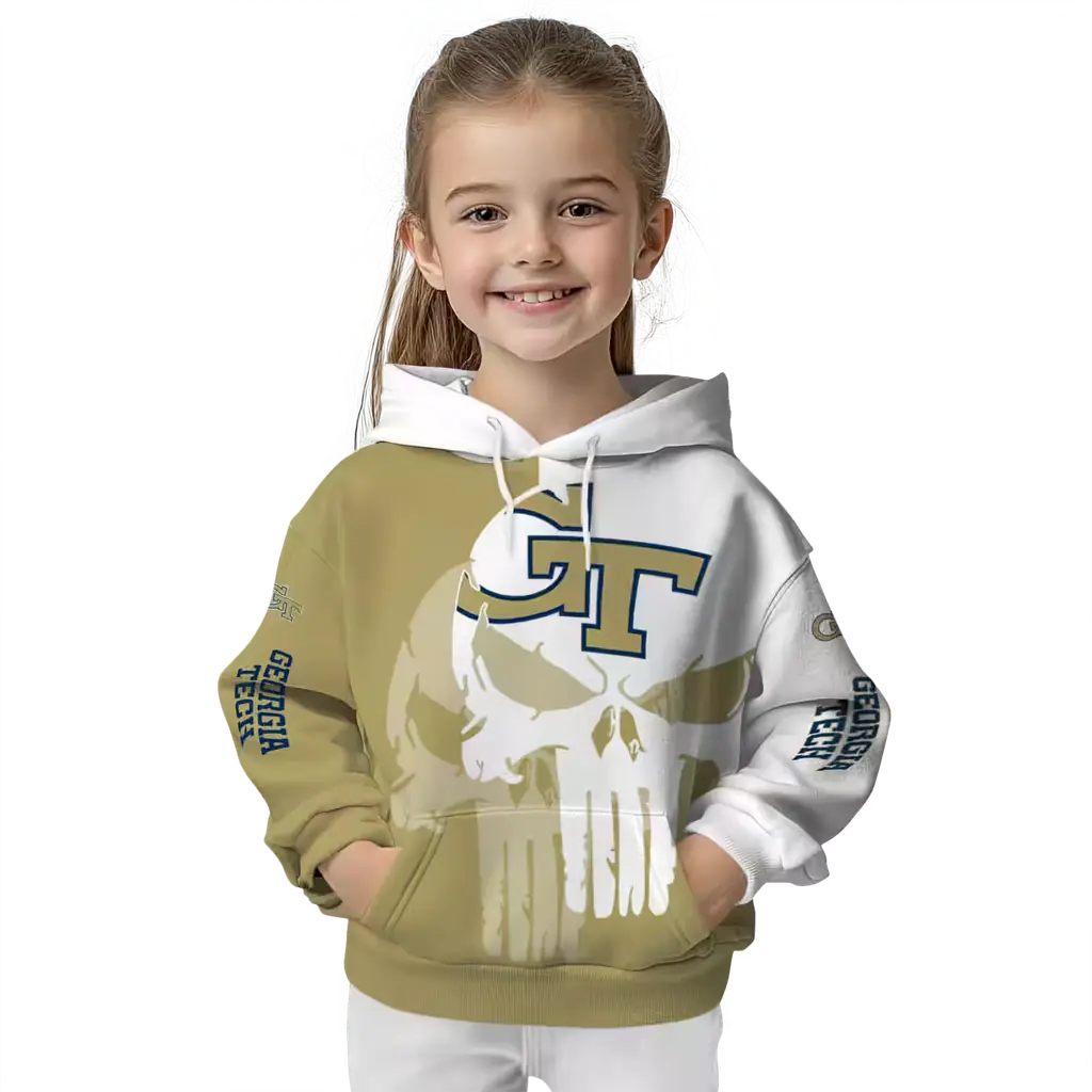 georgia tech yellow jackets graphic punisher gold white hoodie top rated georgia tech yellow jackets graphic punisher gold white hoodie top rated