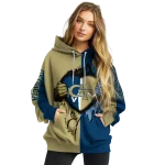 georgia tech yellow jackets heartbeat graphic gold hoodie best selling