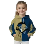 georgia tech yellow jackets heartbeat graphic gold hoodie best selling