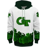 georgia tech yellow jackets lucky motif white green hoodie best selling