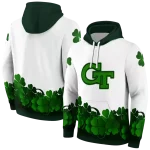 georgia tech yellow jackets lucky motif white green hoodie best selling