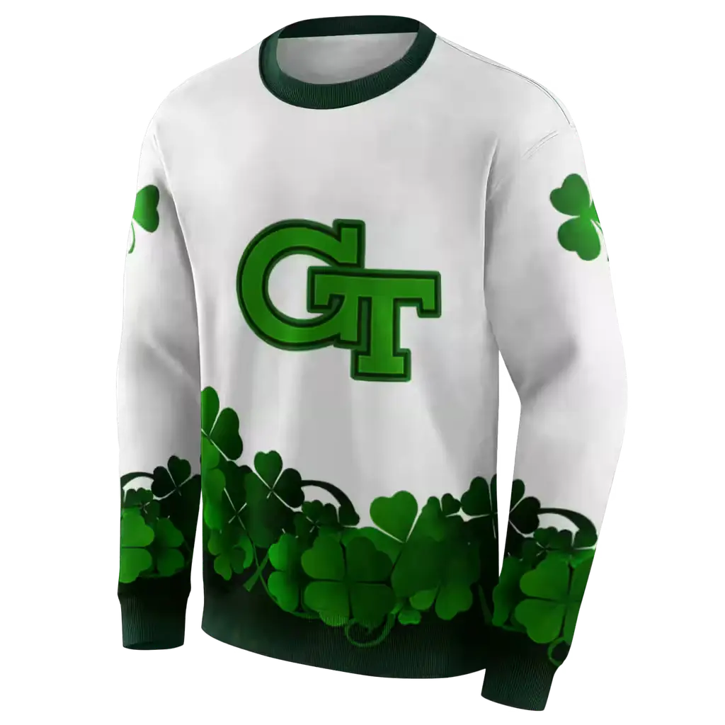 georgia tech yellow jackets lucky motif white green hoodie new arrival georgia tech yellow jackets lucky motif white green hoodie new arrival