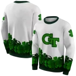 georgia tech yellow jackets lucky motif white green hoodie best selling