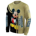 georgia tech yellow jackets mickey mouse gold black hoodie best selling