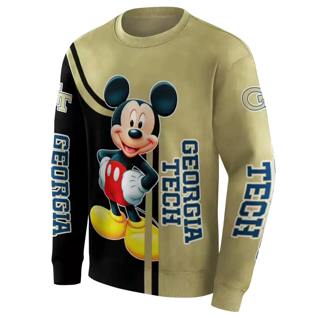 georgia tech yellow jackets mickey mouse gold black hoodie new arrival georgia tech yellow jackets mickey mouse gold black hoodie new arrival