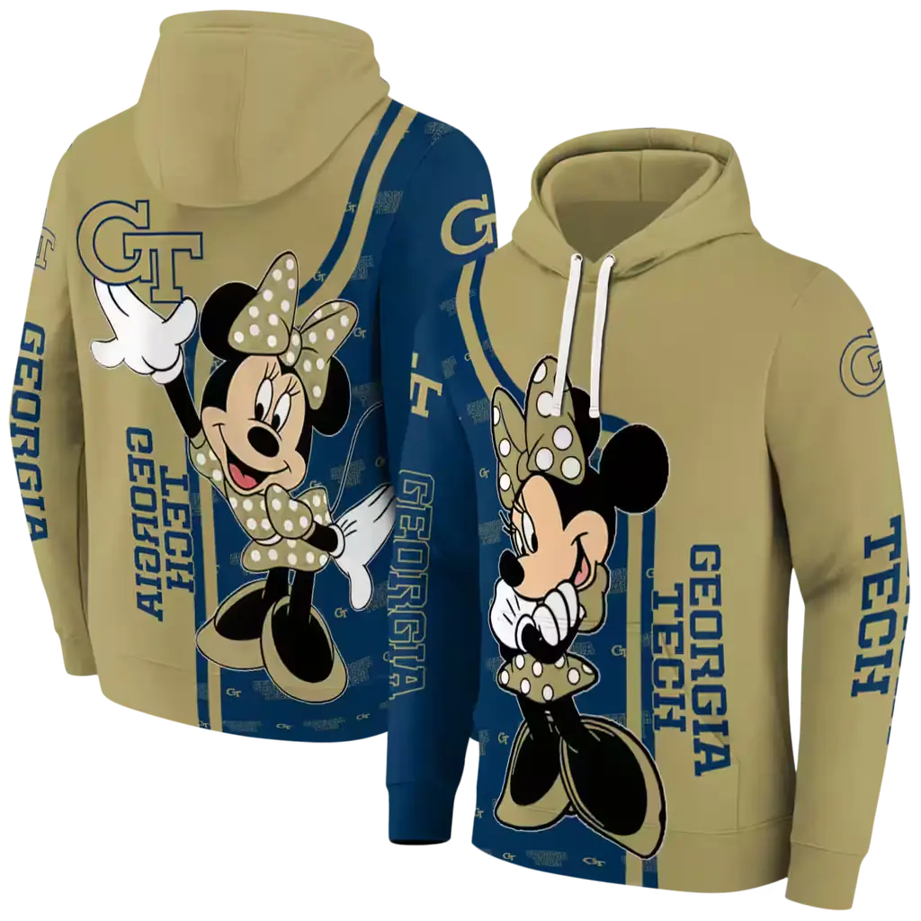 georgia tech yellow jackets minnie mouse gold hoodie fashion forward georgia tech yellow jackets minnie mouse gold hoodie fashion forward
