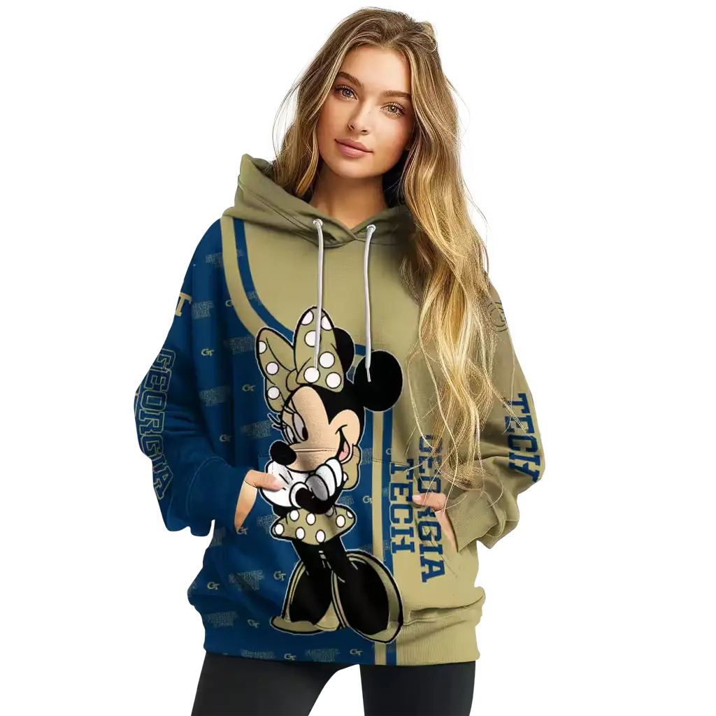 georgia tech yellow jackets minnie mouse gold hoodie high quality georgia tech yellow jackets minnie mouse gold hoodie high quality