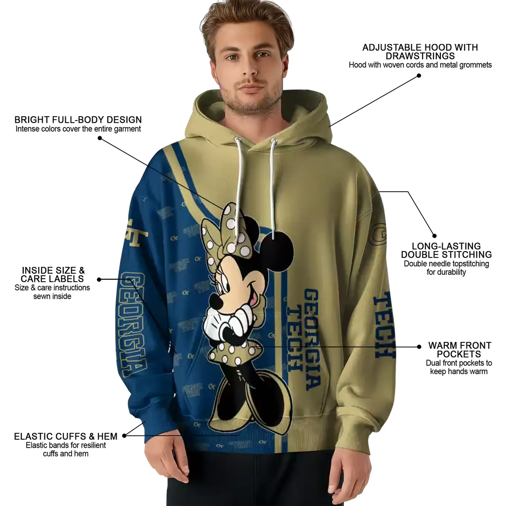 georgia tech yellow jackets minnie mouse gold hoodie latest model georgia tech yellow jackets minnie mouse gold hoodie latest model