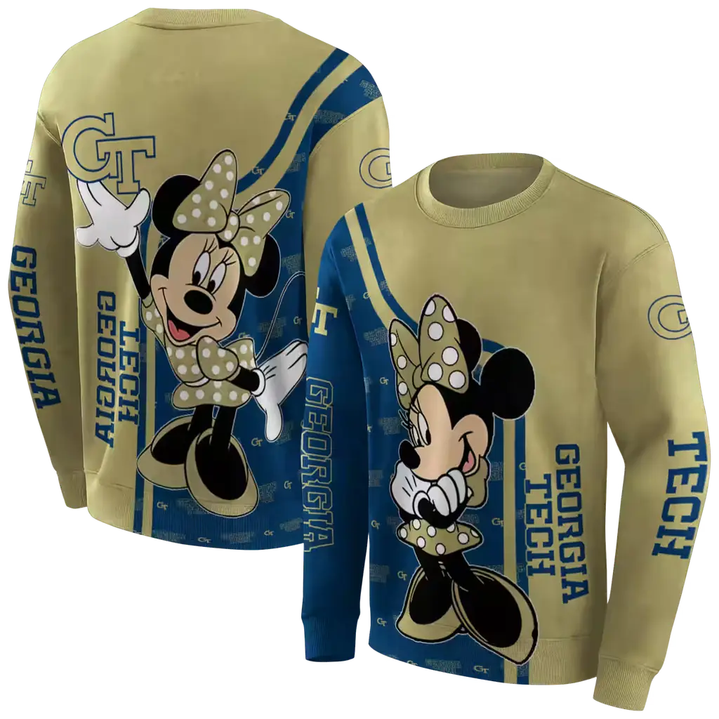 georgia tech yellow jackets minnie mouse gold hoodie premium grade georgia tech yellow jackets minnie mouse gold hoodie premium grade