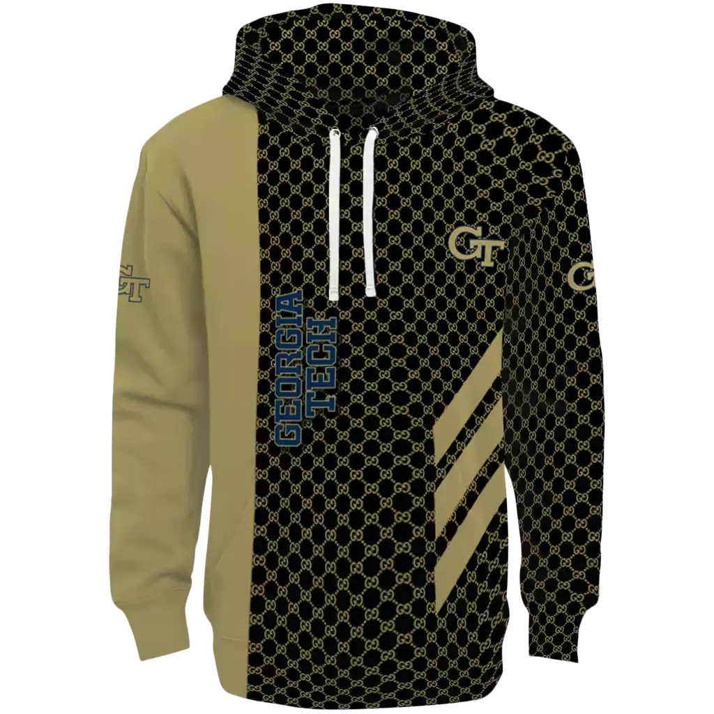 georgia tech yellow jackets monogram pattern gold hoodie best selling georgia tech yellow jackets monogram pattern gold hoodie best selling