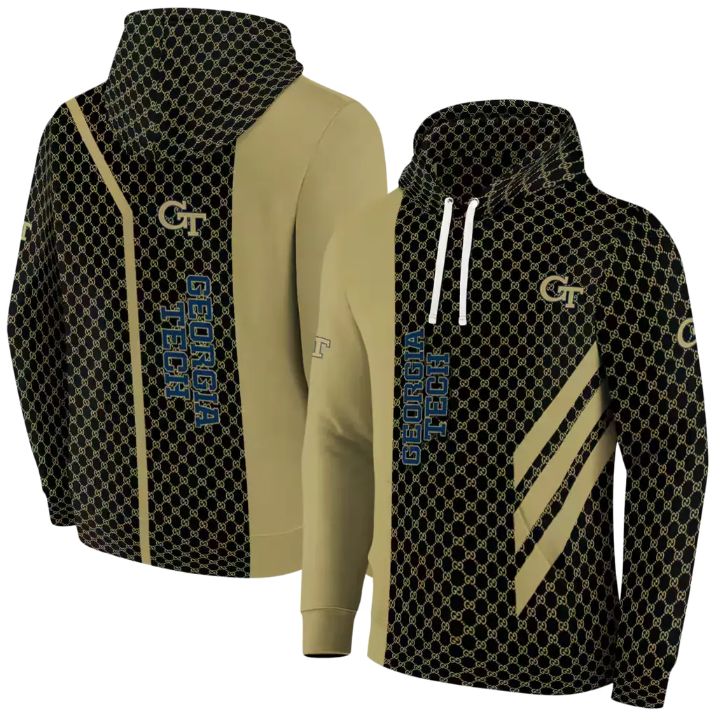 georgia tech yellow jackets monogram pattern gold hoodie fashion forward georgia tech yellow jackets monogram pattern gold hoodie fashion forward