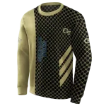 georgia tech yellow jackets monogram pattern gold hoodie best selling