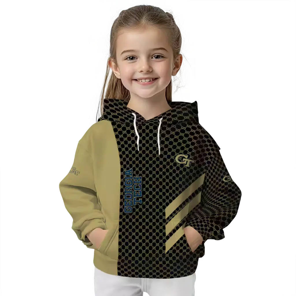 georgia tech yellow jackets monogram pattern gold hoodie top rated georgia tech yellow jackets monogram pattern gold hoodie top rated