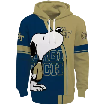georgia tech yellow jackets playful snoopy gold hoodie best selling