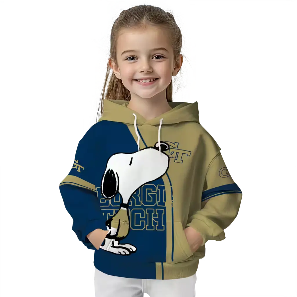 georgia tech yellow jackets playful snoopy gold hoodie top rated georgia tech yellow jackets playful snoopy gold hoodie top rated