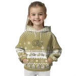 georgia tech yellow jackets reindeer motif gold hoodie best selling