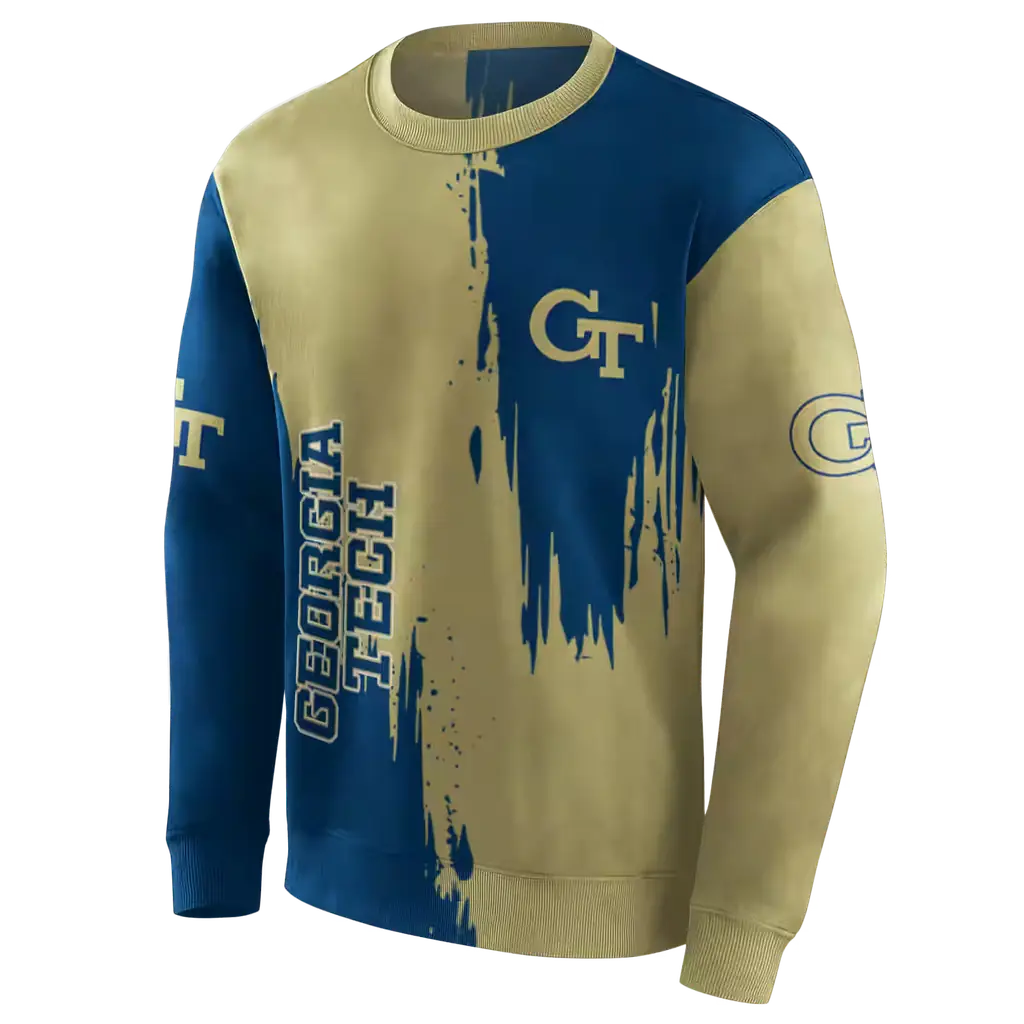 georgia tech yellow jackets splatter effect gold hoodie new arrival georgia tech yellow jackets splatter effect gold hoodie new arrival