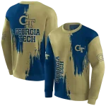 georgia tech yellow jackets splatter effect gold hoodie best selling