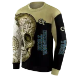 georgia tech yellow jackets sugar skull gold black hoodie best selling