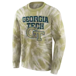 georgia tech yellow jackets tie dye pattern gold hoodie best selling