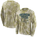 georgia tech yellow jackets tie dye pattern gold hoodie best selling