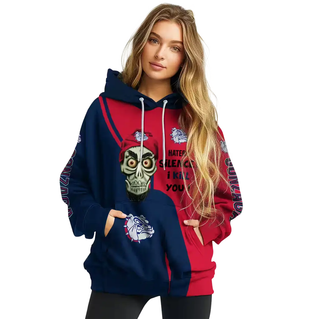 gonzaga bulldogs achmed skull blue hoodie high quality gonzaga bulldogs achmed skull blue hoodie high quality