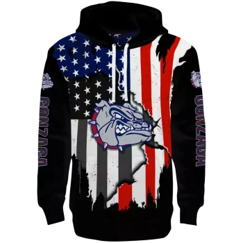 gonzaga bulldogs american pride black hoodie best selling
